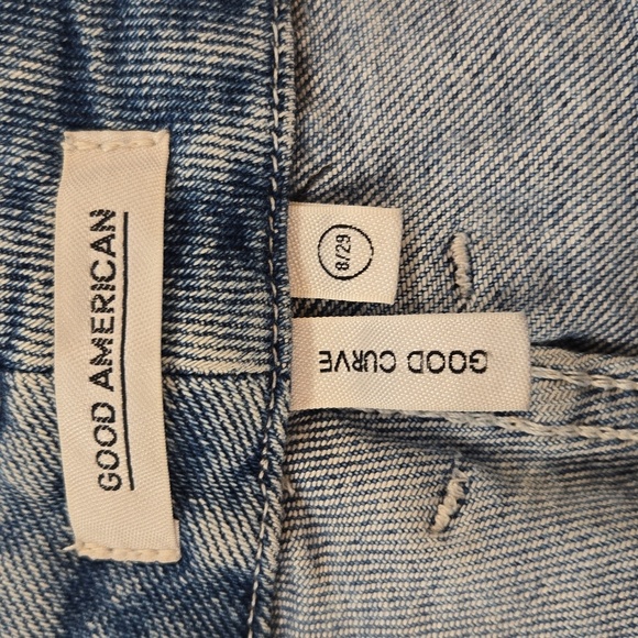 Good American Good Curve High Waisted Distressed Blue Jeans Womens Size 8 - Picture 5 of 8